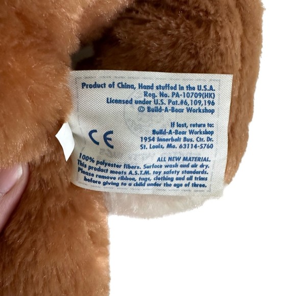 BUILD-A-BEAR Brown Sugar Puppy 15" Plush Stuffed Dog with White Eye Patch - Picture 7 of 8